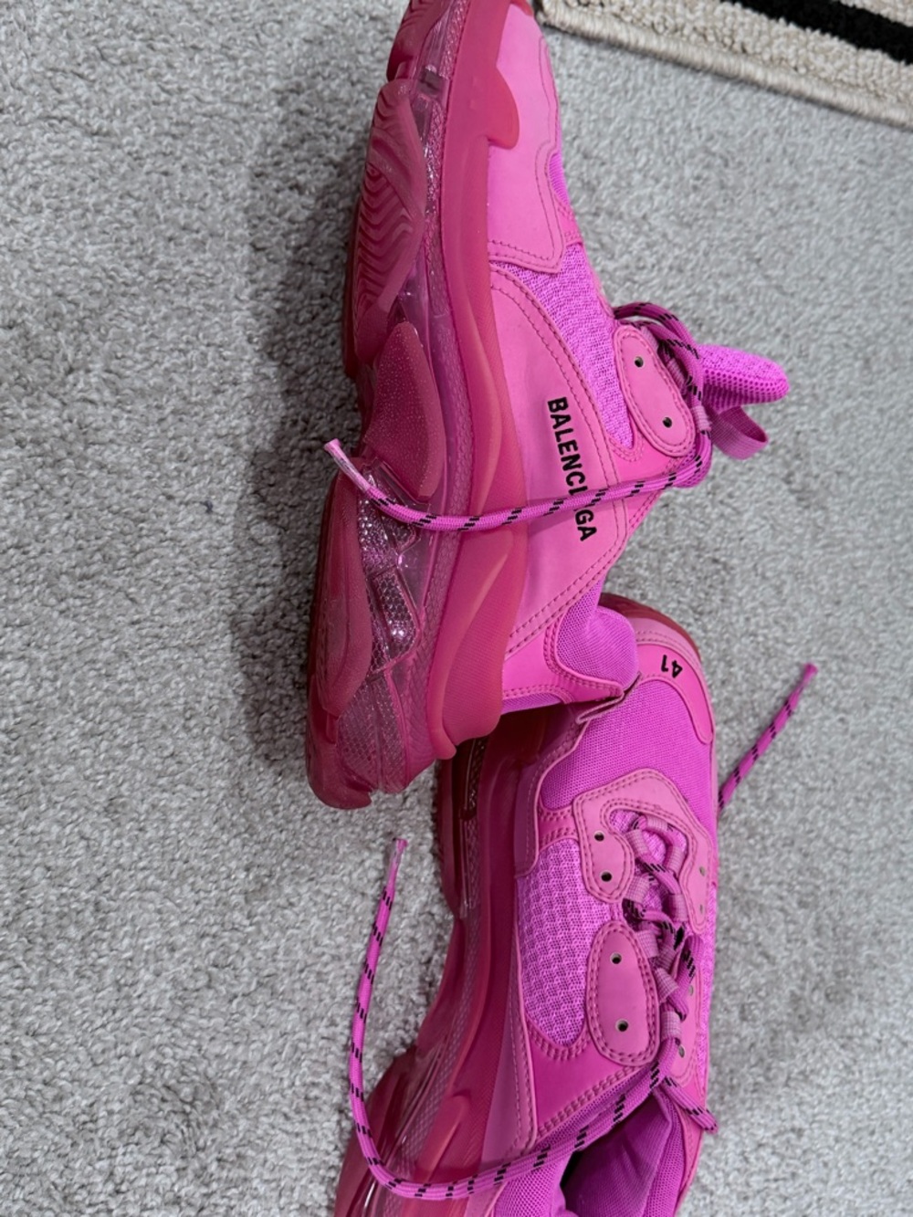 Balenciaga Chunky Triple-S Trainers in Vibrant Pink